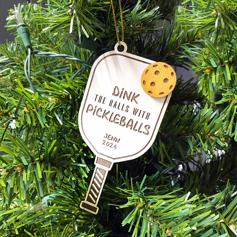 Pickleball Christmas Ornament