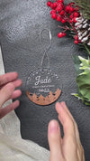 Personalized Baby First Christmas Ornament - Wood Trees