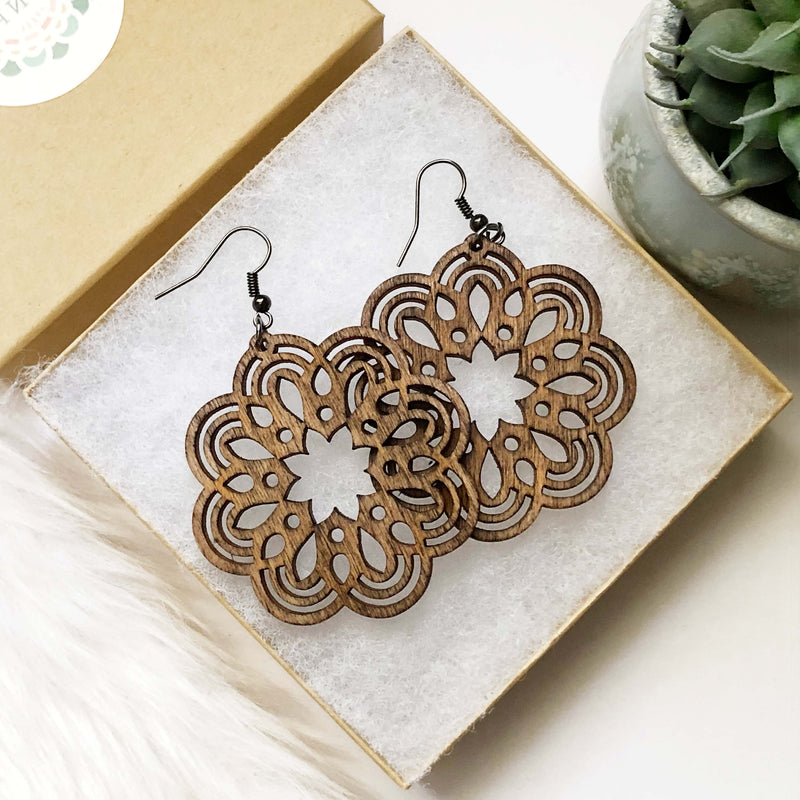 Mandala Daisy Earrings