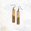 Leopard Bar Earrings