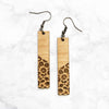 Leopard Bar Earrings