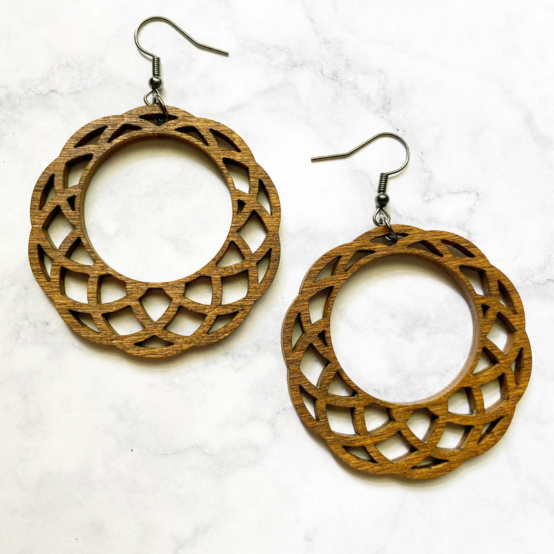 Mandala Circle Earrings