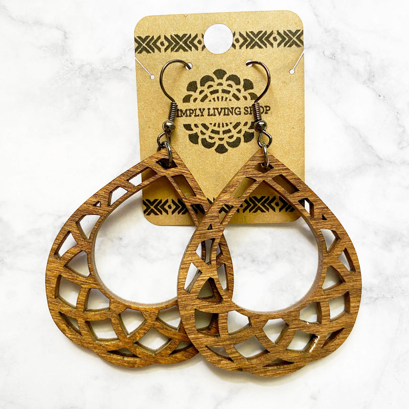 Mandala Teardrop Earrings