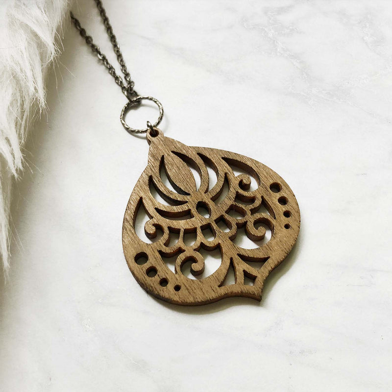 Teardrop Mandala Necklace