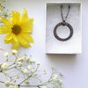 Rustic Wood Hoop Necklace