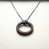 Rustic Wood Hoop Necklace