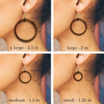 Wood Hoop Earrings