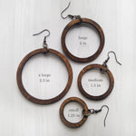 Wood Hoop Earrings