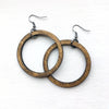 Wood Hoop Earrings