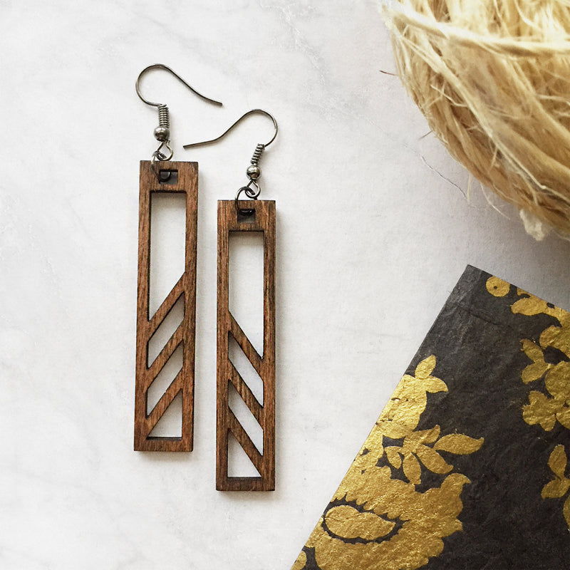 Diagonal Bar Earrings