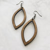 Wood Leaf Silhouette Earrings