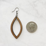 Wood Leaf Silhouette Earrings