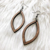 Wood Leaf Silhouette Earrings